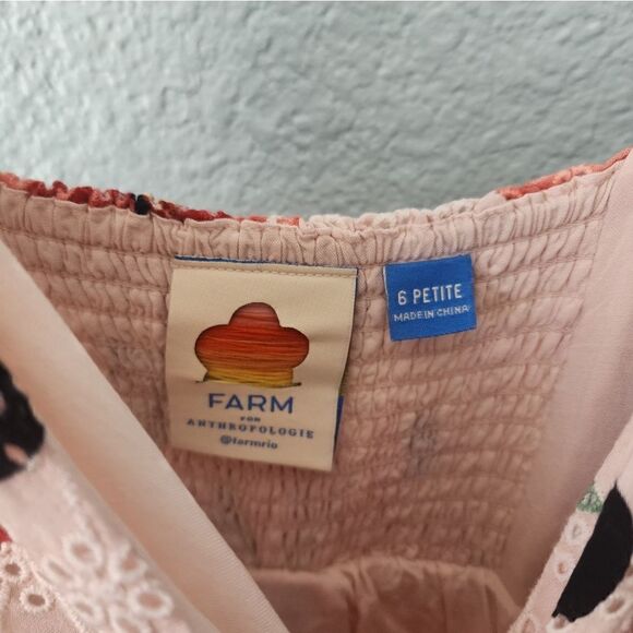 Farm Rio Riviera Eyelet Maxi Dress Anthropologie Riviera Red Floral - Picture 9 of 15